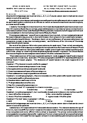 Đề thi thử tốt nghiệp THPT môn Tiếng Anh năm 2021 - Trường THPT Chuyên Chu Văn An, Bình Định (Có đáp án)